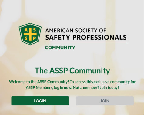ASSP Community Login Screen