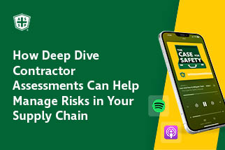 A smartphone showcasing "How Deep Dive Contractor Assessments Can Help Manage Risks in Your Supply Chain" on the ASSP