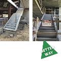 Not the way (left): Access denied. Better way (right). - Photos by Marisa “Reese” Fortin, Orange County Chapter