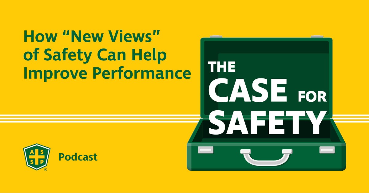 The Case for Safety Podcast Graphic with "New Views" Text